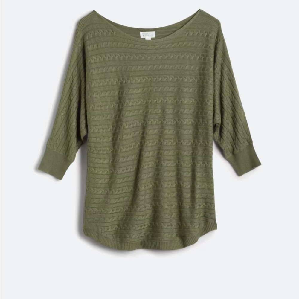 Reviera Cable Knit Dolman Sweater